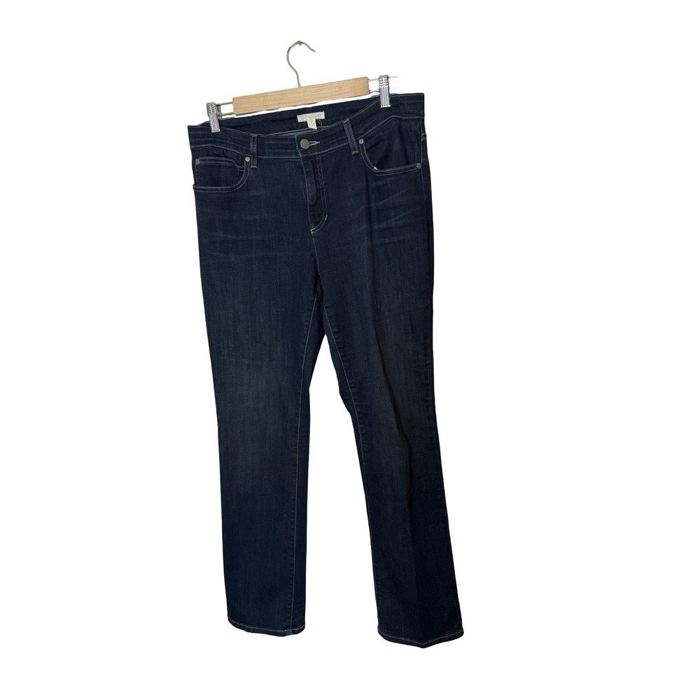 Eileen Fisher womens size 8 denim jeans organic cotton straight leg